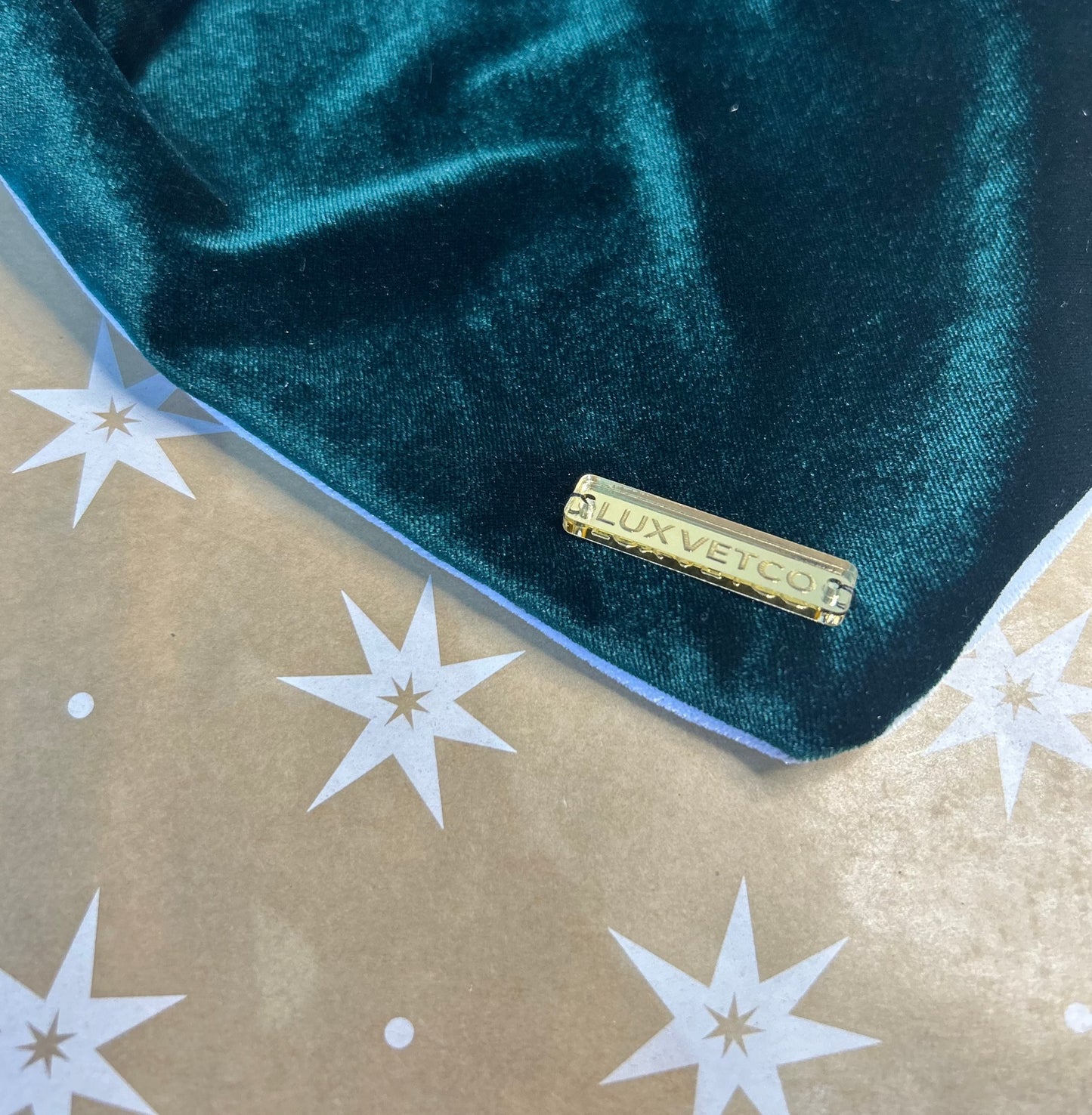 Hunter Green Velvet Christmas Bandana